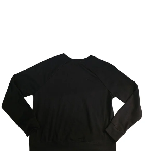 Philosophy Womens Black Lightweight Sweatshirt Top Glitter Red Heart Size Sm - Picture 2 of 5